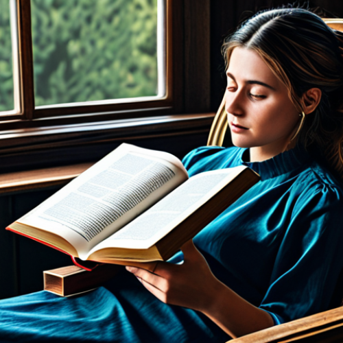 Home 14 Image Prompt 1: The Serenity of Purposeful Reading**
