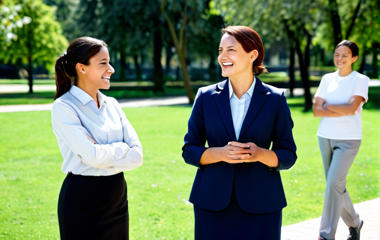 레크리에이션 지도자와 스트레스 관리 - Effective Communication**

"A professional woman, fully clothed in modest business attire, leading a...