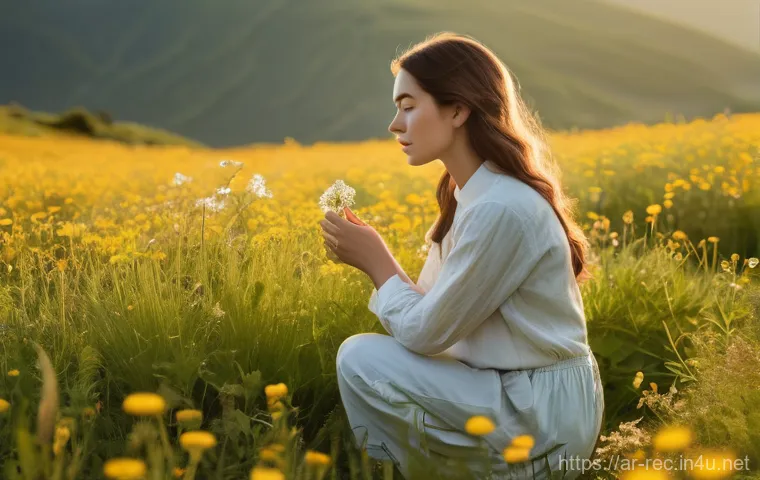 레크리에이션 실무 경험 나누기 - **Prompt:** "A serene, sun-drenched scene featuring a young woman in her late 20s, dressed modestly ...