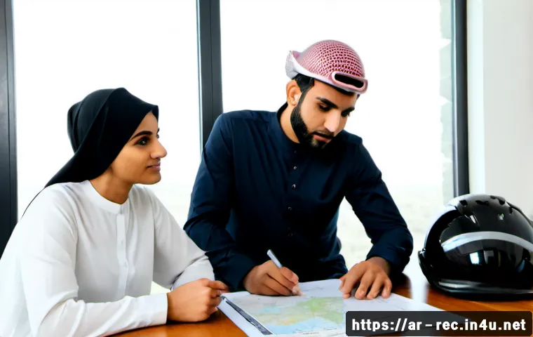 레크리에이션 활동과 관련된 법적 이슈 - Photorealistic legal consultation about recreational activity safety, an Arab family in modest casua...